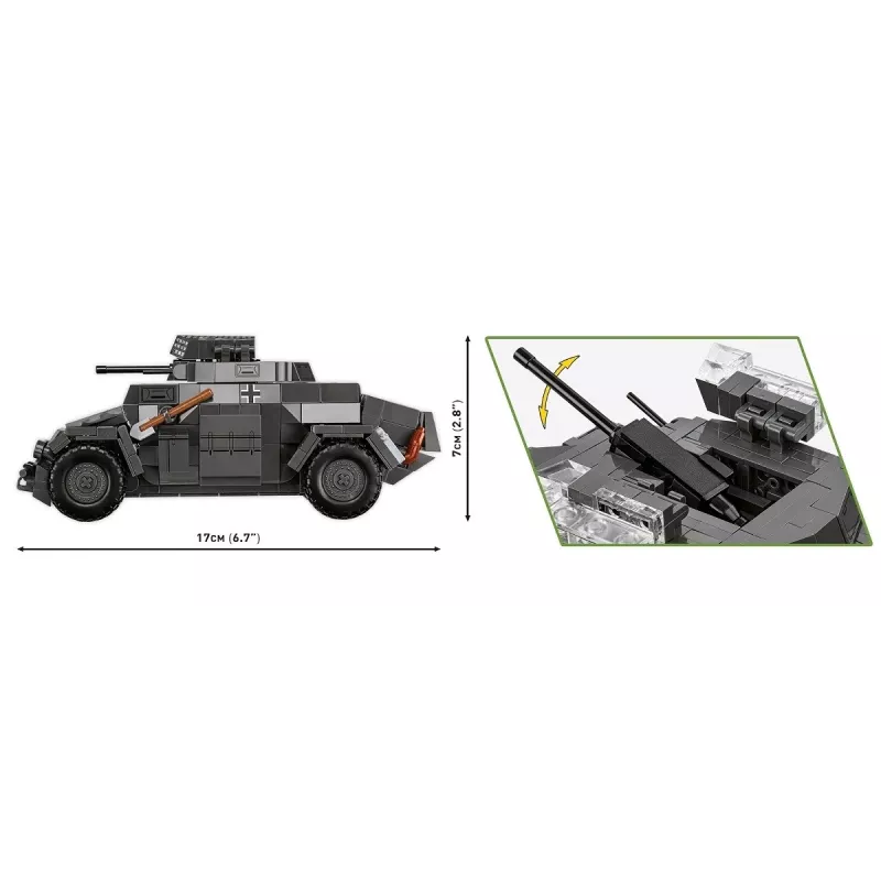 Cobi Blocks Sd.Kfz 222 kit di montaggio COBI-2657 — 502 mattoncini