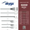 Alimentatore ATX Akyga Basic AK-B1-500 500 W, ventola 120 mm, PFC passivo, grigio