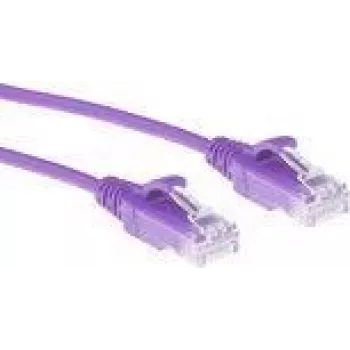ACT Viola 1,5 metri LSZH U/UTP CAT6 Datacenter Slimline cavo patch senza linguetta con connettori RJ45