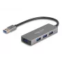 Hub USB DeLOCK 63171 3.2 Gen 1 Type-A 5000 Mbit/s grigio