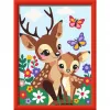 Set pittura con numeri Ravensburger CreArt Glücklicher Hirsch — set di pittura su tela numerata