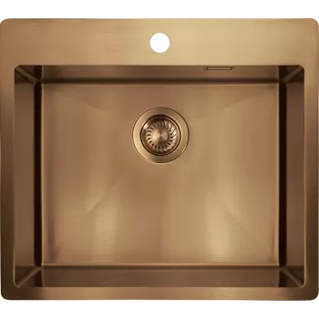 Lavello a 1 vasca in acciaio inox deante ZPO_C10B – lavello da cucina a vasca singola, struttura in acciaio durevole