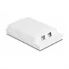 Presa in fibra ottica DeLOCK 2 x SC simplex LC duplex bianco