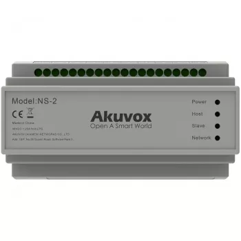 Switch di rete Akuvox NS-2 Fast Ethernet (10/100) guida DIN grigio