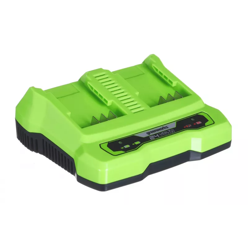 Caricabatterie GreenWorks G24X2UC2 Doppio slot 24V Li-Ion, 4A, 2 celle, ricarica rapida