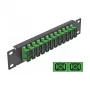 Patch panel fibra ottica DeLOCK 10 pollici 12 porte SC duplex verde 1U nero