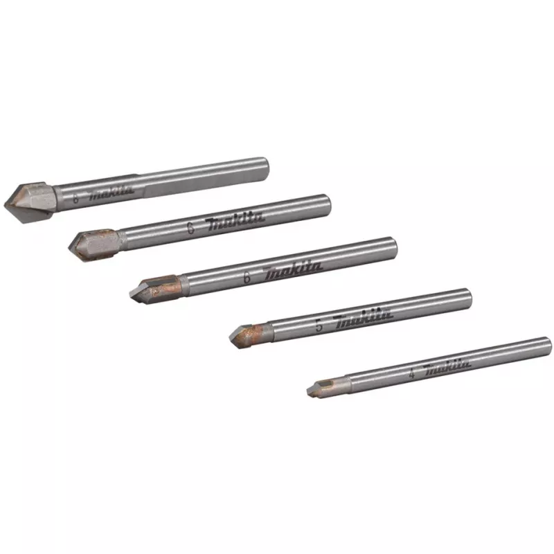 Set di punte Makita E-25410 per vetro e piastrelle, 5 pezzi