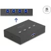 Switch USB DeLOCK 4 PC su 1 dispositivo 5 Gbit/s nero