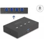 Switch USB DeLOCK 4 PC su 1 dispositivo 5 Gbit/s nero