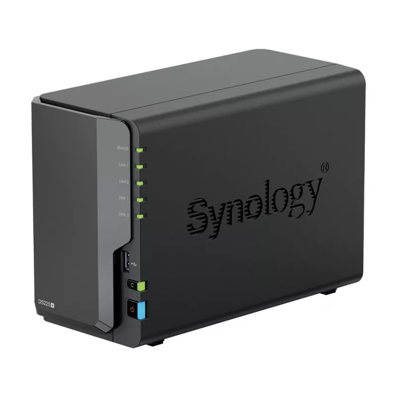 Synology DS225+ 2 Bay NAS Desktop Intel® Celeron® J4125 2 GB DDR4 Synology DSM nero – solo Synology HDD