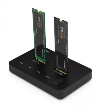 Docking station 2x SSD M.2 NVMe+SATA fino a 10Gbps