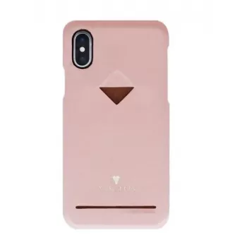 Custodia posteriore per cellulare VixFox per iPhone XSMAX con porta carte, rosa