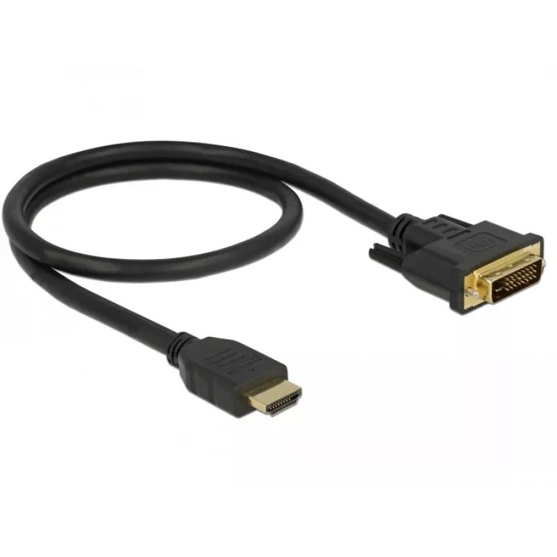 Adattatore cavo video DeLOCK 85651 0,5 m HDMI tipo A DVI nero