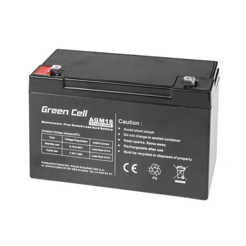 Batteria UPS sigillata al piombo-acido Green Cell AGM16