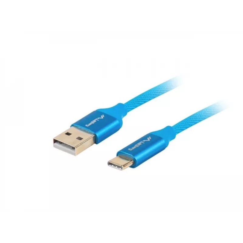 Cavo USB-A a USB-C LANBERG CA-USBO-22CU-0005-BL, USB 2.0, 0,5 m, blu, connettore–connettore