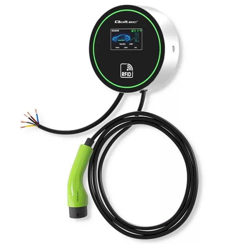 Stazione di ricarica EV QOLTEC 52432 Type2 22 kW WLAN con display LCD