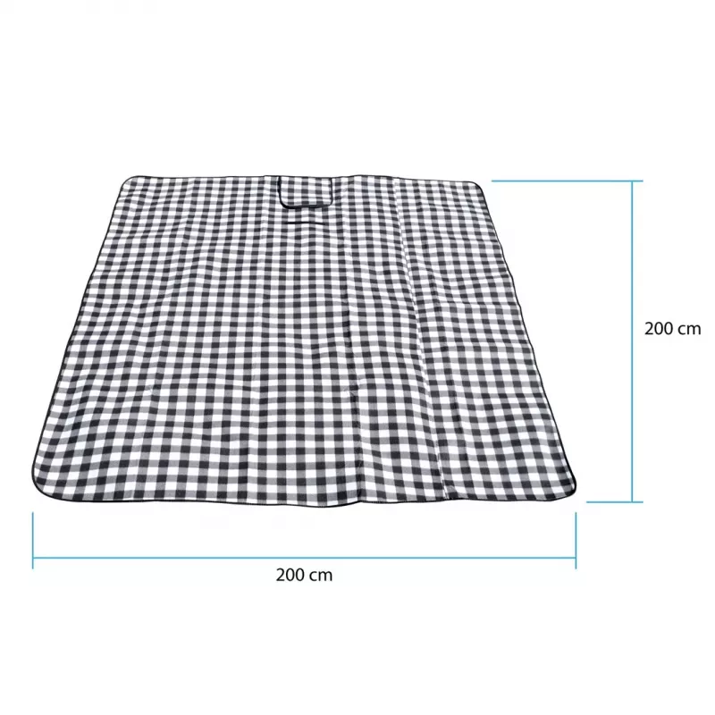 Coperta da picnic PROMIS KP250, verde a righe, 200 x 150 cm