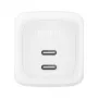 Caricabatterie rapido AC da interno Belkin WCH020KQWH — 2× USB‑C, bianco, protezione integrata