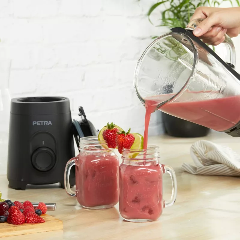 Contenitore mixer in vetro Petra PT5531MBLKVDE nero