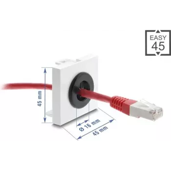 Passacavi DELOCK Easy 91072, passacavi rotondo da tavolo 16 mm diametro
