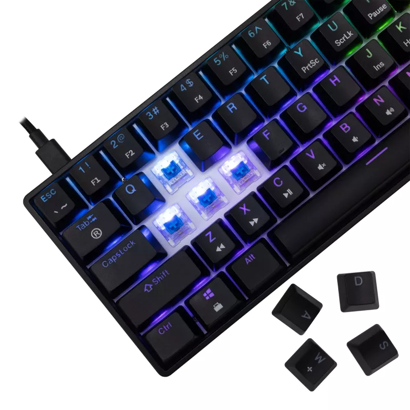 Tastiera meccanica White Shark Shinobi-2 switch Blue nera layout US