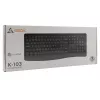 Tastiera USB con filo SBOX K-103 US nera — layout US, connessione USB
