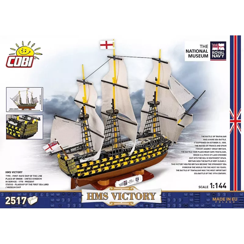 Kit da costruzione Cobi HMS Victory — 2.517 pezzi, modello dettagliato di veliero storico