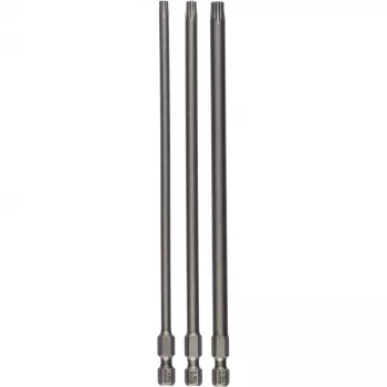 Punta per avvitatore extra dura per acciaio inox, legno tenero 3 pezzi Torx T20, T25, T30 brugola