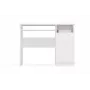 Scrivania top e shop PORTO scrivania destra bianco, piano rettangolare in truciolare 985×510×755 mm, 1 cassetto, vassoio per tastiera