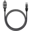 Techly ICOC U3C-RJ45-010 cavo adattatore da USB-C a Gigabit Ethernet, 1 m, nero/argento
