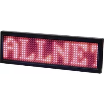 ALLNET targhetta portanome elettronica programmabile seriale - colore rosso (ALLNTAGRv2)