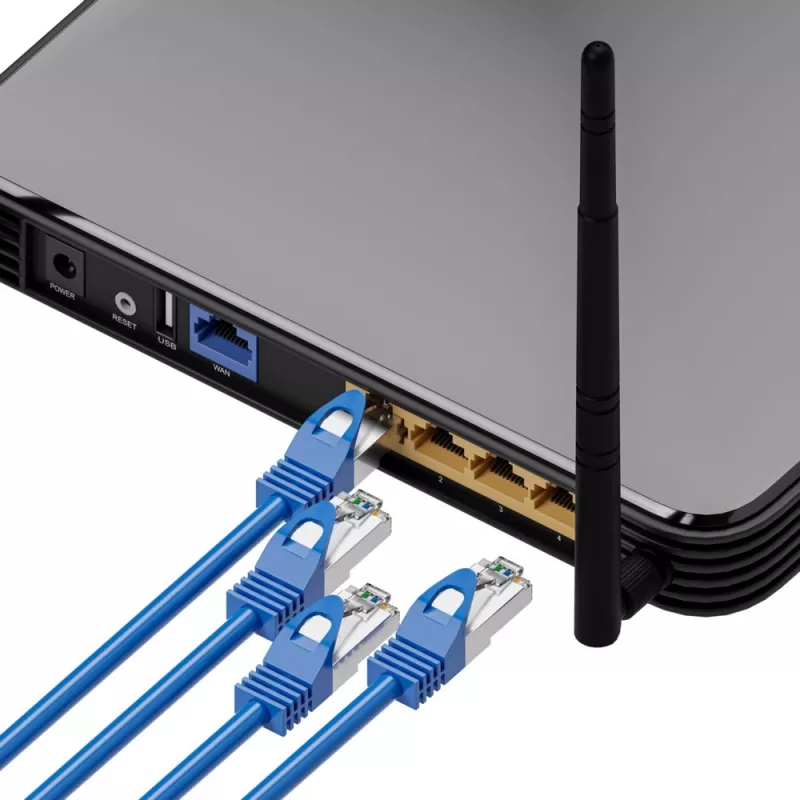 Extralink cavo patch Cat.6A S/FTP 10m, cavo di rete in rame, 10Gbit/s