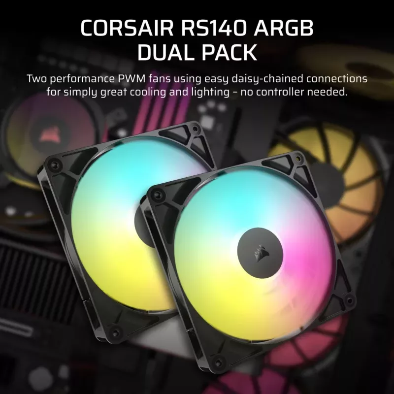 Ventola Corsair RS140 ARGB 14 cm nero 330-1700 RPM