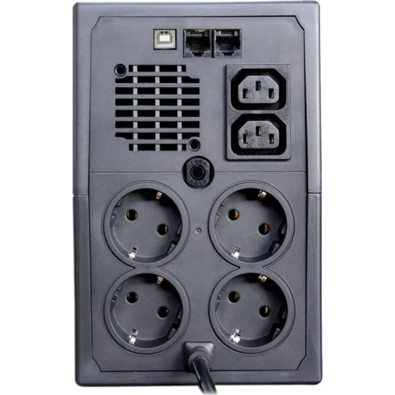 Gruppo di continuità ORVALDI ID2K0CH line-interactive 2 kVA / 1200 W, 24 V, batterie 9 Ah, LCD, USB, compatto nero