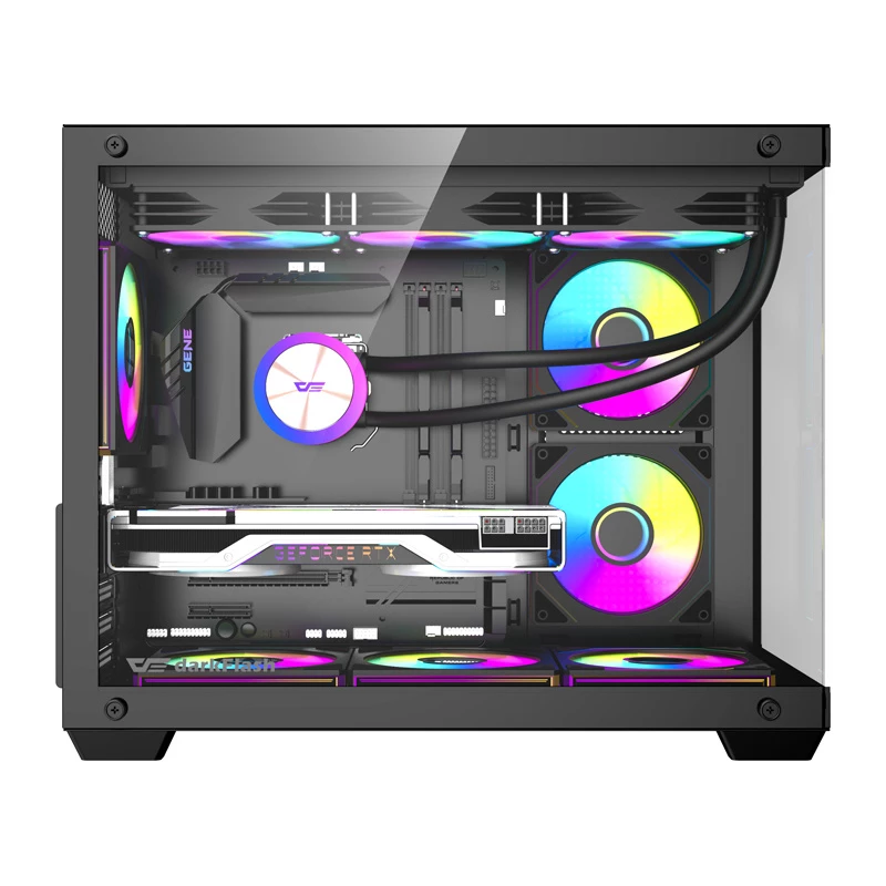 Case per computer DarkFlash B275 PRO (nero) con 6 ventole preinstallate