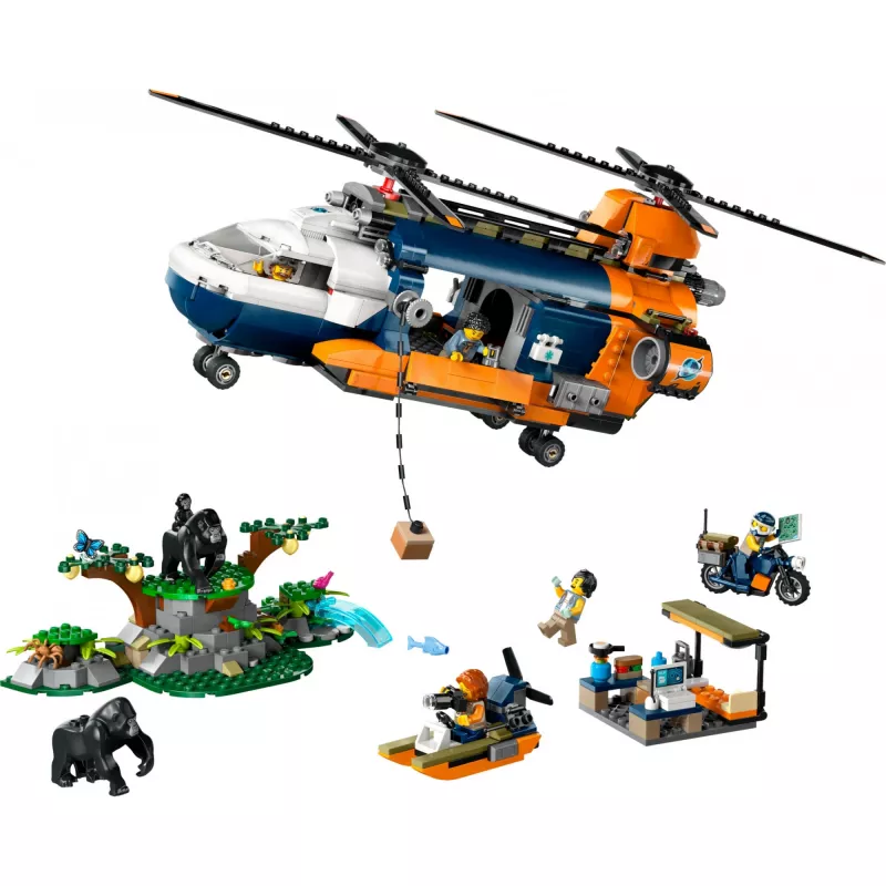LEGO City 60437 elicottero Jungle Explorer al campo base