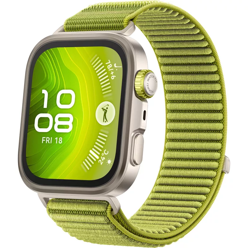 Huawei WATCH Fit 4 Pro smartwatch 4,62 cm (1,82") AMOLED 480 x 408 touchscreen, 40 mm, GPS, NFC, cassa in titanio, cinturino in nylon verde