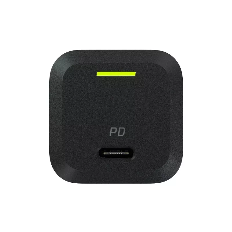 Caricabatterie per dispositivi mobili Green Cell CHARGC06, USB-C 33W, Quick Charge 3.0, ingresso AC 100–240V, nero