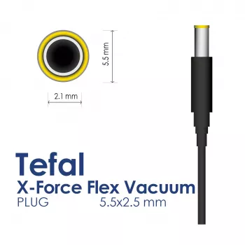 Alimentatore Akyga AK-PD-22 per Tefal / Rowenta X-Force Flex 29 V / 0,74 A, 21,46 W, 5,5 x 2,5 mm, 1,8 m, bianco