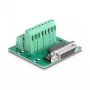 D-Sub 15 poli DeLOCK connettore femmina su morsettiera per guida DIN 58 mm x 61 mm x 30 mm