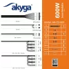 Alimentatore ATX Akyga AK-C2-600 Classic 600 W, semimodulare, PFC attivo, ventola 120 mm