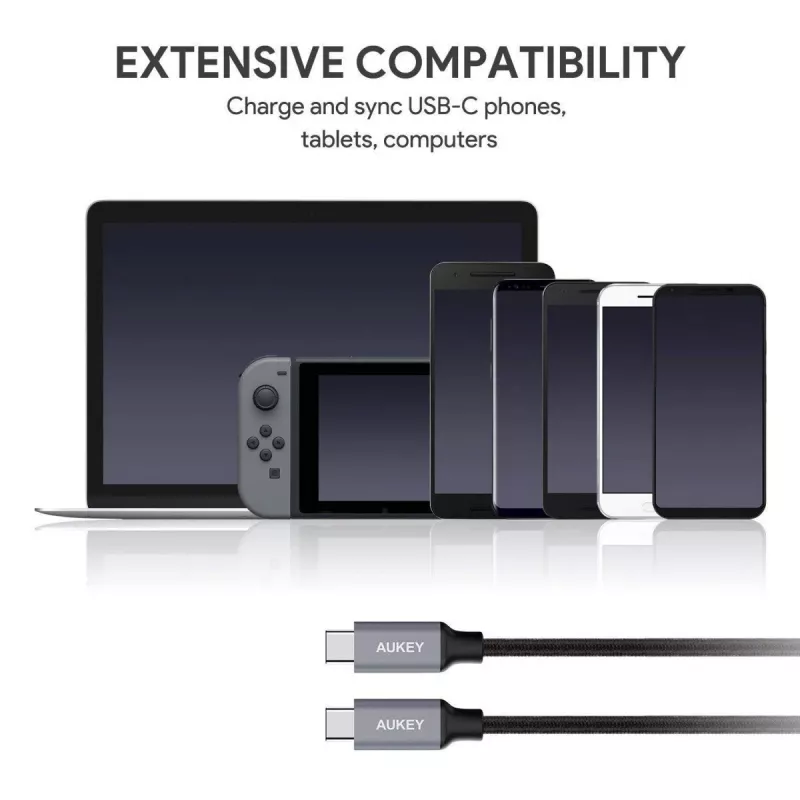 CB-CD6 Ultrafast Braided Quick Charge USB-C a USB-C 2 m