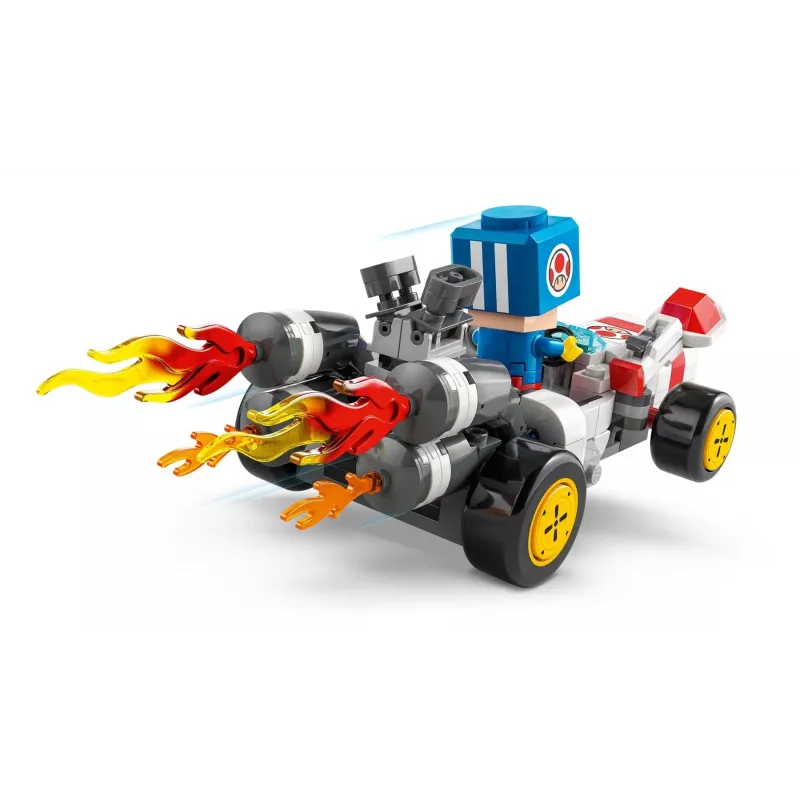 Giocattolo da costruzione set LEGO 72035 Super Mario Mario Kart officina di Toad, livelli interattivi e personaggi