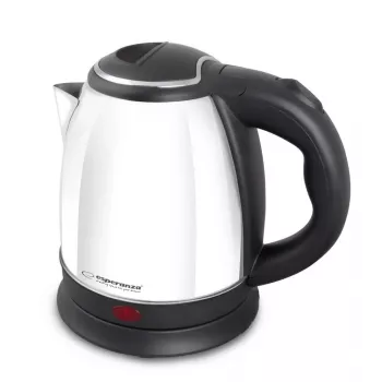 Esperanza EKK128W Parana bollitore elettrico, 1,0 l, 1350 W, senza fili, acciaio inox, bianco