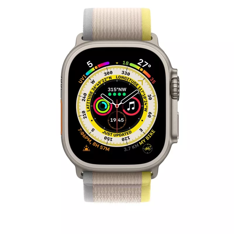 Cinturino Apple MQEG3ZM/A beige giallo nylon smartwatch 130-180 mm