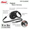 Guinzaglio per cani Flexi New CLASSIC 8 m nero con meccanismo avvolgibile