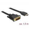 Adattatore per cavo video DeLOCK 85583 1,5 m DVI-D HDMI tipo A nero