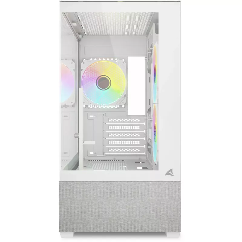 Case Sharkoon MK7 ARGB mATX 2x vetro bianco
