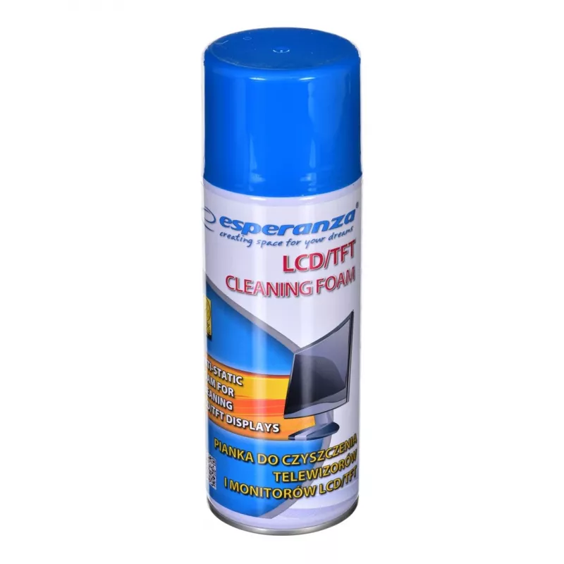 Schiuma detergente per apparecchiature ESPERANZA ES119 — 400 ml per schermi LCD/TFT/Plasma, multicolore