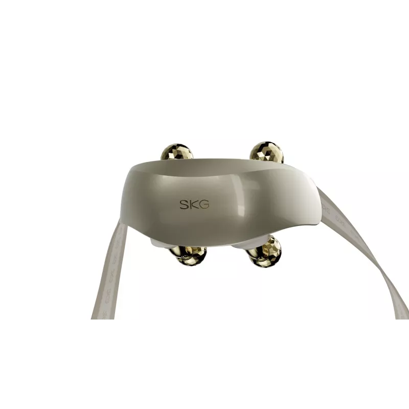 SKG H7 Ultra-E – testine massaggianti dorate, massaggio combinato, massaggio a compressione, massaggio impastante, massaggio vibrante, collo, spalle, oro, plastica, pulsanti, batteria